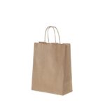 Burgu Saplı Kraft Çanta Mini Boy 19x8x24 cm