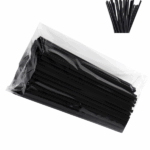 Siyah Plastik Pipet 100 Adet