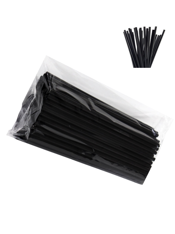 2szim2wu994ws800sg Siyah Plastik Pipet 100 Adet - Görsel 1