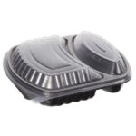 2 Bölmeli Kapaklı Gıda Kabı (Sıcağa Dayanıklı)