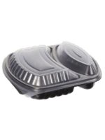 2 Bölmeli Kapaklı Gıda Kabı (Sıcağa Dayanıklı)