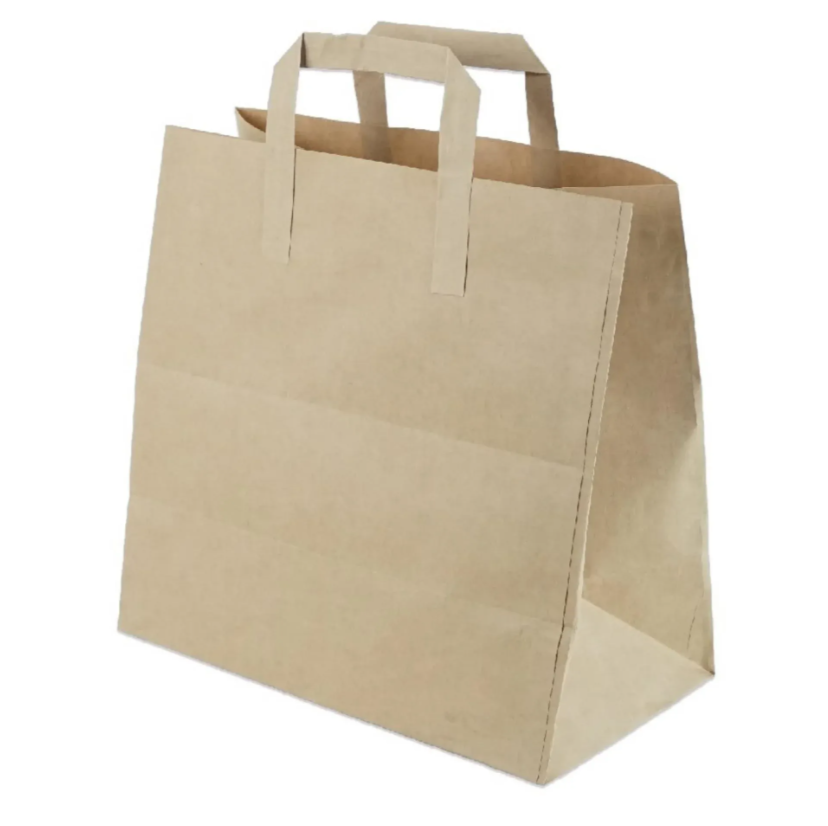 jf8onag869wgogogk Düz Dıştan Saplı Ekonomik Kraft Çanta 28X16X28 - Görsel 1