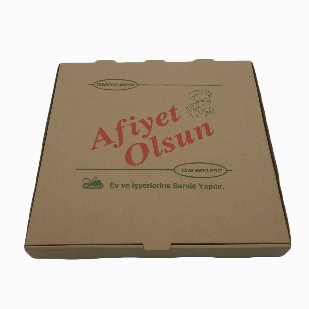 mmkpsk6z3hckcs8c8k Pizza Kutu (Afiyet Olsun) 33x33x4 Cm 100 Adet - Görsel 1