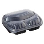 3 Bölmeli Kapaklı Gıda Kabı (Sıcağa Dayanıklı)